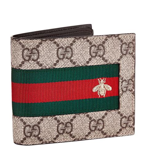 gucci bee bi-fold wallet|gucci bifold wallet men.